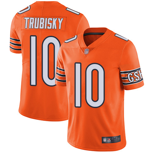 Chicago Bears Limited Orange Men Mitchell Trubisky Alternate Jersey NFL Football #10 Vapor Untouchable->youth nfl jersey->Youth Jersey